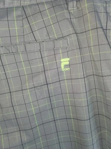 FILA SPORT Herren leichte Polyester Golfshorts - Größe 40 grau & grün - Bild 1 von 14