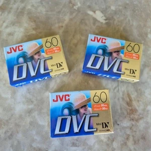 Digital Cartridge Video JVC DVC Mini DV DVM60ME 90 min - SET of 3 Sealed - Picture 1 of 2