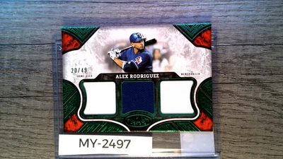 ALEX RODRIGUEZ 2025 TIER ONE #T1RAROD TIER ONE RELICS TRIPLE GREEN 20/49 - Image 1 of 2