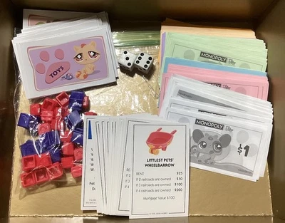 Monopoly 2008 Littlest Pet Shop Juego de Mesa Piezas de Repuesto Dinero Casas Tarjetas Foto 1 de 4