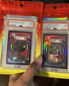 2024 Currency Series 3 Pokemon Illustrator Card Ice Foil & Rainbow Holo PSA 9 - Picture 1 of 5