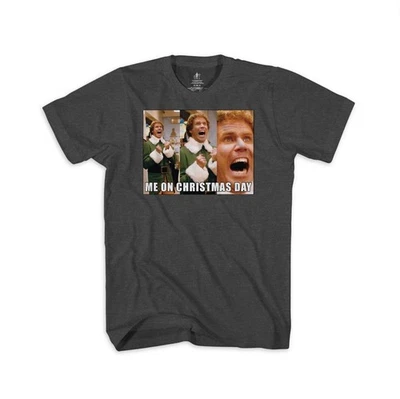 Camiseta gráfica manga corta CHRISTMAS DAY ELF niños talla M (8) • gris Foto 1 de 3