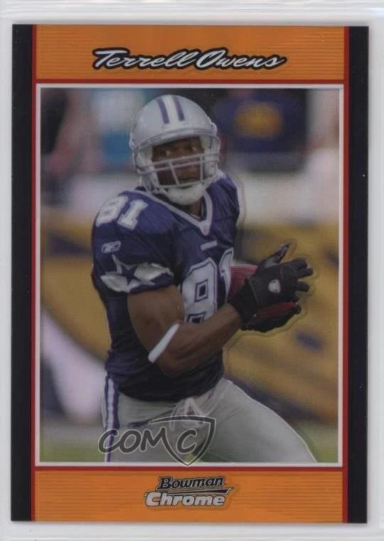 2007 Bowman Chrome Orange Refractor /25 Terrell Owens #BC197 HOF - Image 1 of 2
