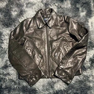 Polo Ralph Lauren Jacke Leder Schwarz Bomber Moto Racer Biker RAR Damen M - Bild 1 von 5