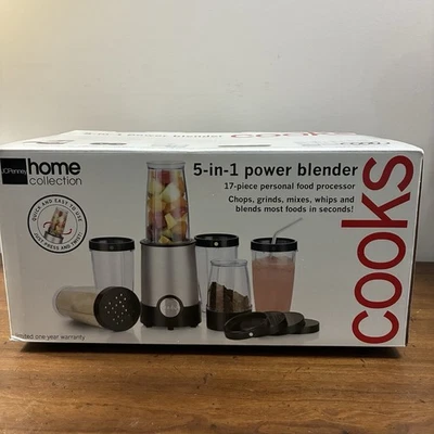 Licuadora eléctrica 5 en 1 JC Penny Cooks procesador de alimentos personal de 17 piezas Foto 1 de 4