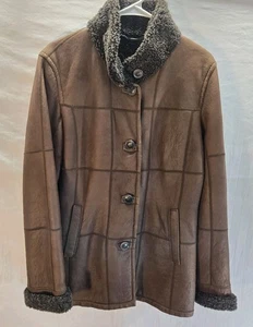 *Werner Christ x Antilope Ledermode Women's 38 Brown Shearling Sheepskin Coat  - Picture 1 of 6