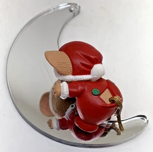 1986 Hallmark Keepsake Mouse In The Moon Handcrafted Ornament with Box - Picture 1 of 4