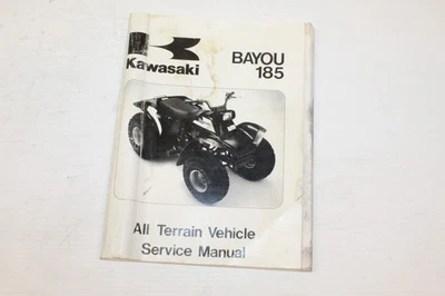 Kawasaki Bayou 185 1985 fabricante de equipos originales ATV manual de servicio 99924-1058-01 Foto 1 de 4