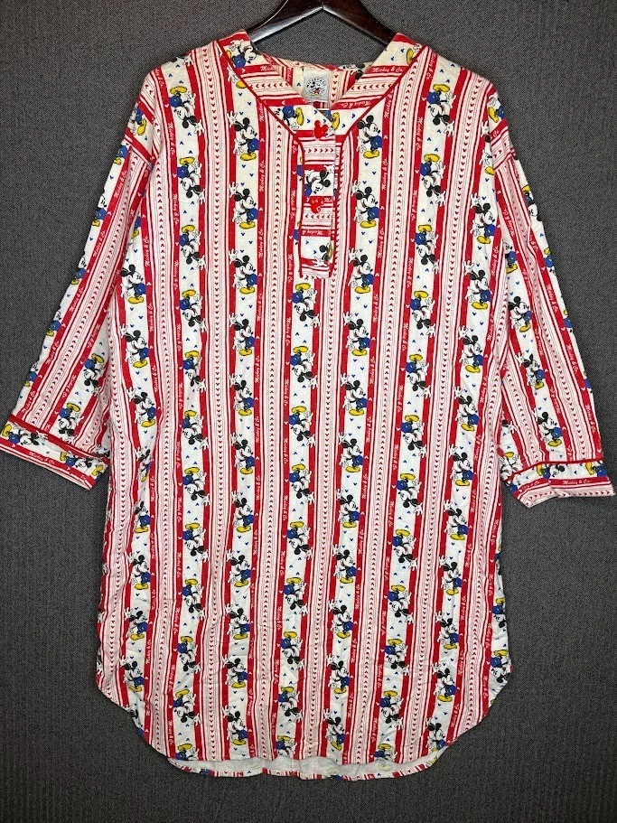 Disney Mickey & Co Henley Pijama Camisa Para Hombre L Rojo Blanco Mickey Mouse Foto 1 de 4