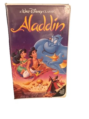 Aladdin (VHS, 1992) Black Diamond Edition Rare Walt Disney Classic Foto 1 de 4