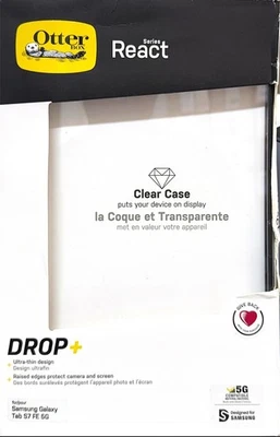 OtterBox React Series Slim Case for Samsung Galaxy Tab S7 FE 5G - Black Crystal - Image 1 of 4