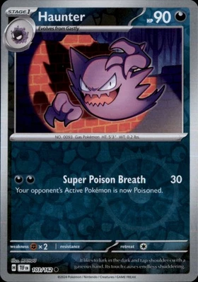 Haunter Reverse Holo Common SV05: Temporal Forces 103/162 NM - Image 1 of 2