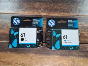 Cartuchos de tinta originales HP 61 negros y tricolores caducados 2019 - Imagen 1 de 2