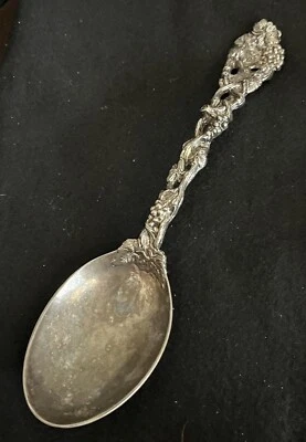 Vintage Godinger Silver Art Co Vines Grapes Large Serving Spoon Salad Spoon Foto 1 de 4
