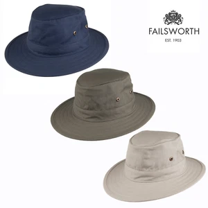 Failsworth Cotton Traveller Sun Safari Packable Fedora Hat UPF40 Sun Protection - Picture 1 of 13