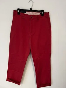 NEW LRL Lauren Ralph Lauren Polo Mens Pink Cotton Flat Front Pants 32X30 Salmon - Picture 1 of 10