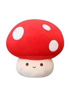 Cute Mushroom Plush Toy, Red Mushroom Plush Pillow 3D Soft Mushroom Plushie, ... - Picture 1 of 3