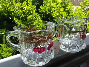 WOW! RARE! Beautiful Mosser CHERRY CABLE VINTAGE Sugar & Creamer Set!!! - Picture 1 of 22