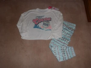 NEW, GIRLS JUSTICE HOT COCOA 2 PIECE PAJAMA SET, SIZE XS (5/6) - Picture 1 of 3