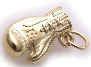 Neu Anhänger Boxhandschuh echt Gold 585 Gelbgold 14 karat Handschuh massiv Top - Bild 1 von 4