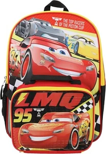 Disney Cars Lightning McQueen School Backpack 16" Insulated Lunch Bag Boys Kids - Picture 1 of 10