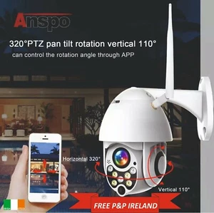 1080P IP Camera Wireless WIFI Outdoor CCTV HD PTZ Smart Home Security IR Dome - Picture 1 of 15