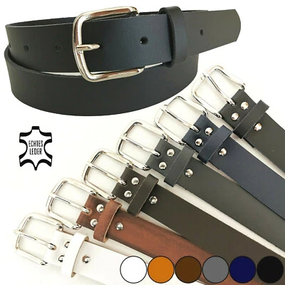 Kindergürtel Ledergürtel Kinder Leder Gürtel Mädchen Jungen 3 cm breit echt 30mm - Bild 1 von 4