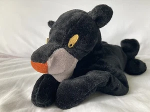 "Nuevo con etiquetas Bolso de peluche vintage de la tienda de Disney El libro de la selva Bagheera pantera juguete de peluche 8""" - Imagen 1 de 3