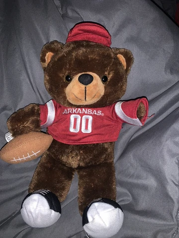 University of Arkansas Razorbacks Plush Bear with Jersey 15” Forever Collectible Cover