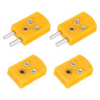 K Type Thermocouple Wire Connectors Male Female Plug 120°C(248°F) Orange 2 Set