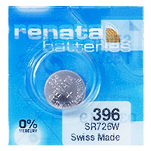 Renata 396 Pila Batteria Orologio Mercury Free Silver Oxide SR726SW Swiss 1.55V - Foto 1 di 1