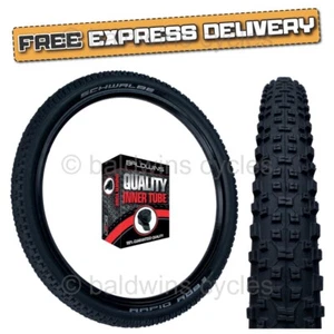 Schwalbe RAPID ROB 29 x 2.25 Off Road Mountain Bike Cycle Black TYRE & TUBE - Picture 1 of 12