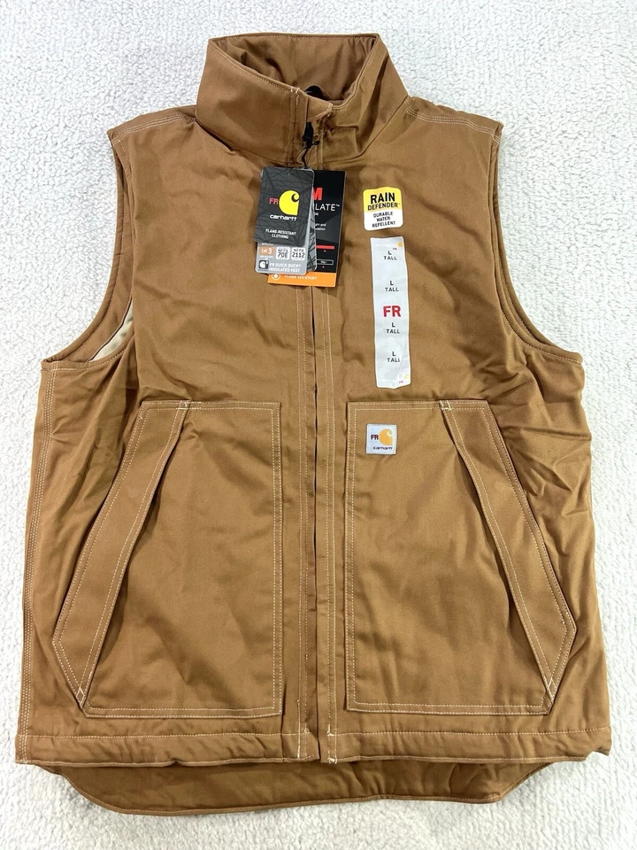 Carhartt Fire-Resistant Quick Duck Vest Insulated Blue 103387-211 Men’s Size XL