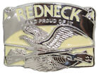 Redneck And Proud Of It Eagle Rifles Metal Belt Buckle