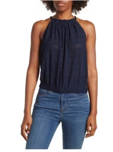 Neu 275 $ Ramy Brook marineblau Struktur Noah ärmelloses Tanktop Shirt Gr. XS - Bild 1 von 3