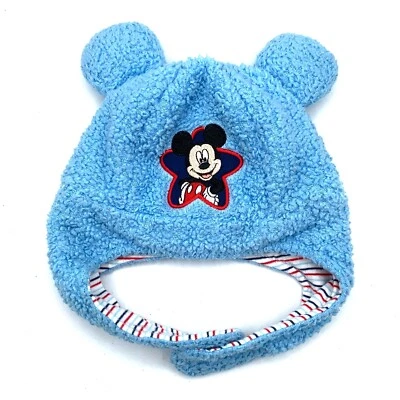 Winter Hat Disney Store Infant Beanie Mickey Mouse Blue 6-12 Months - Image 1 of 4