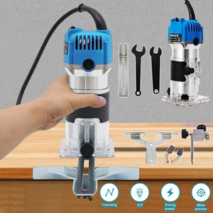 800W Oberfräse Kantenfräse Elektrischer Handfräse Fräsmaschine für Holzschlitze - Bild 1 von 12