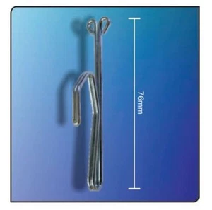 76mm Zinc Plated Steel Slip-In Hook (25mm Heading) 10 Pk - Picture 1 of 3