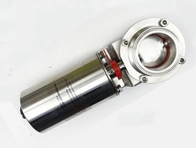 2" Triclamp Sanitary Butterfly Valve SUS 304 Pneumatic Actuator Tri Clamp Valve - Image 1 of 4