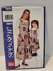 See & Sew 5684 Size 6-18 and Childs Size 2-6X Pullover Jumper Uncut 1998