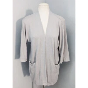 Aritzia Wilfred Free Zlata Open Front Sweater Cardigan Ashen Light Gray Size XS - Picture 1 of 5