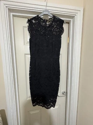Vestido de encaje negro para mujer talla 8  Foto 1 de 4