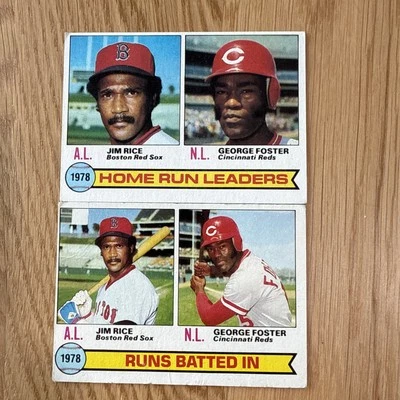 1979 Topps - League Leaders Jim Rice, George Foster  (The price for both cards)  - Image 1 of 4