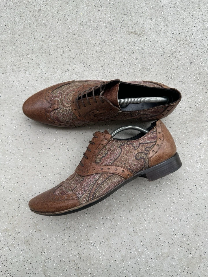 DDP Mens Etro Paisley Shoes Oxford Size 41 - Image 1 of 4