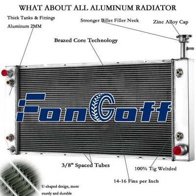 4 RowRadiator Fit 2004-2016 CHEVY Express GMC Savana 2500 3500 6.6L/6L/4.8L US - Image 1 of 4