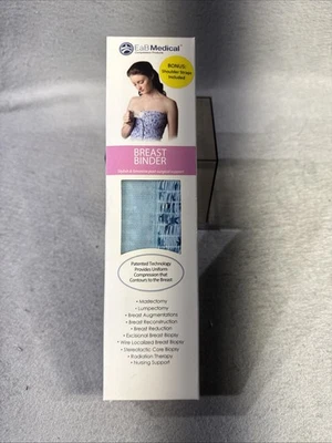 Carpeta de pecho forrada médicamente EAB Expand A Band talla M floral azul claro NUEVO Foto 1 de 4