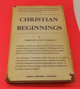 1938 CHRISTIAN BEGINNINGS New Testament Literature Judaism Morton Scott Enslin - Picture 1 of 8