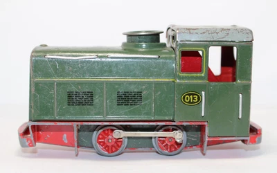 CCA699, Alte Biller Bahn 0e Diesellok 013 Uhrwerk Blech, U.S. Zone, Bastelware - Bild 1 von 4