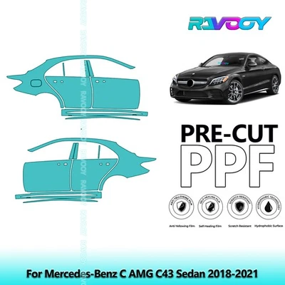 Kit de protección de pintura precortada PPF para Mercedes-Benz C AMG C43 sedán 2018-2021 Foto 1 de 4