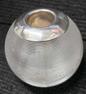 Sterling Silber gerippt Glas Streichholz Halter Streichholz Safe - Vintage - Bild 1 von 9
